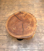 Măsuță de cafea „Oak Titan” – stejar masiv cu inserții de rășină - 88x78 cm - imagine 2